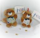 Petit mini small little brun marron Brown Ours peluche Teddy Bear tissu Marki Valmont mf 70 80