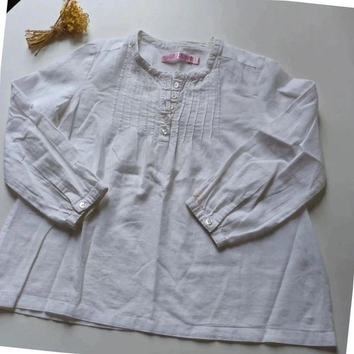 Blouse blanche coton 5 ans - photo numéro 4