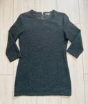 Blouse manche 3/4 noir et or S