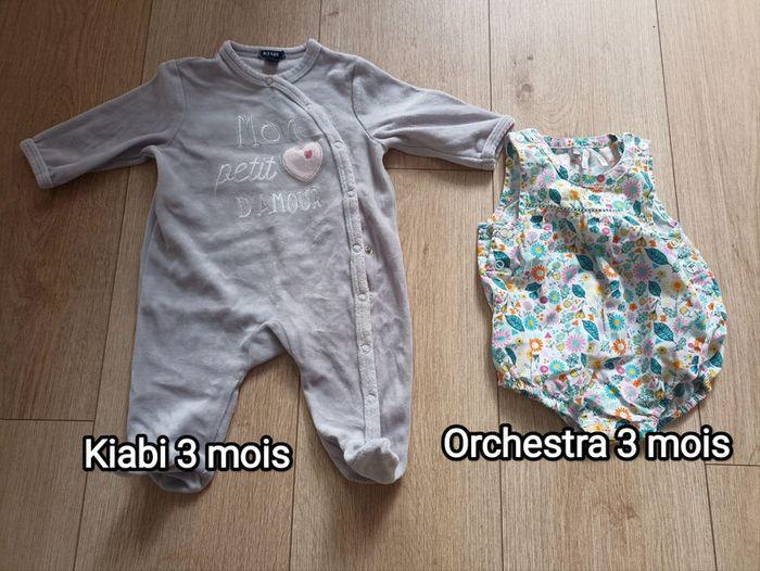 Lot pyjama Kiabi 3 mois et combinaison Orchestra 3 mois