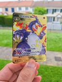 ⭐Carte Pokémon Dracaufeu Charizad Vmax Shiny Carte Francaise en Metal Gold Neuf⭐