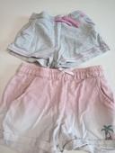 Lot de 2 shorts fille 8ans tbe