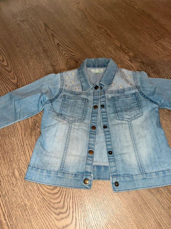 Petite veste en jean Bleu clair effet délavé - photo numéro 3