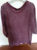 Pull bordeaux en maille