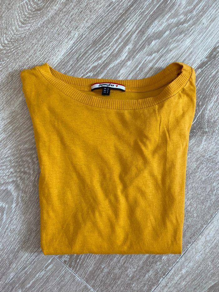 Tee-shirt S jaune moutarde Bizzbee - photo numéro 5