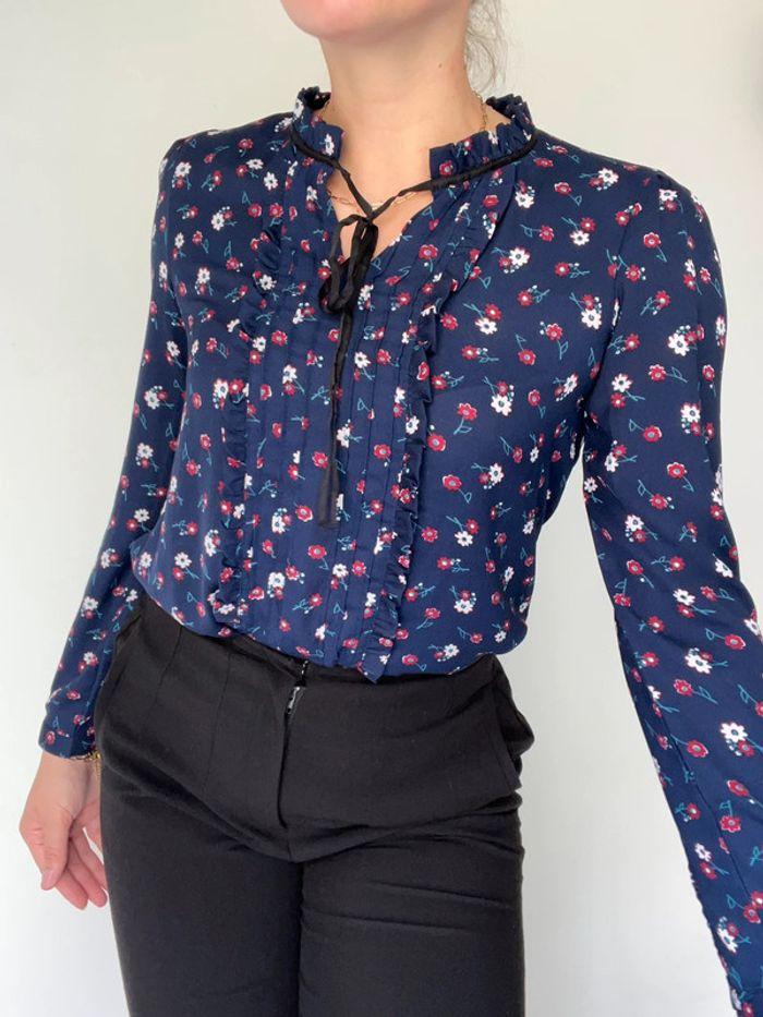 Blouse manches longues fleurie - photo numéro 1