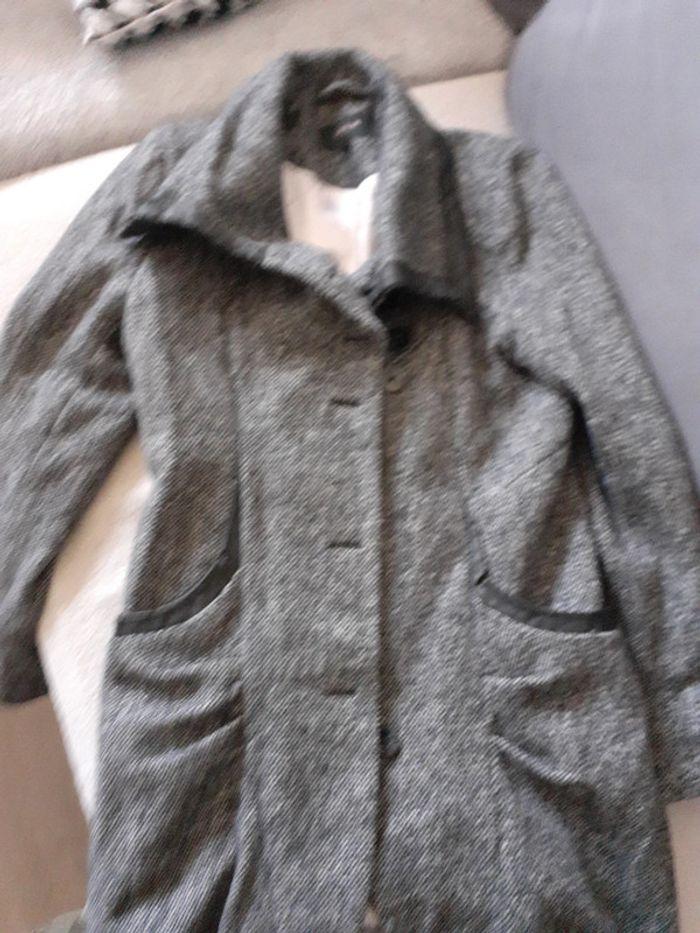 Manteau gris chiné 3/4 - photo numéro 2