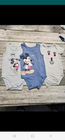 Lot de 3 bodies disney 18mois