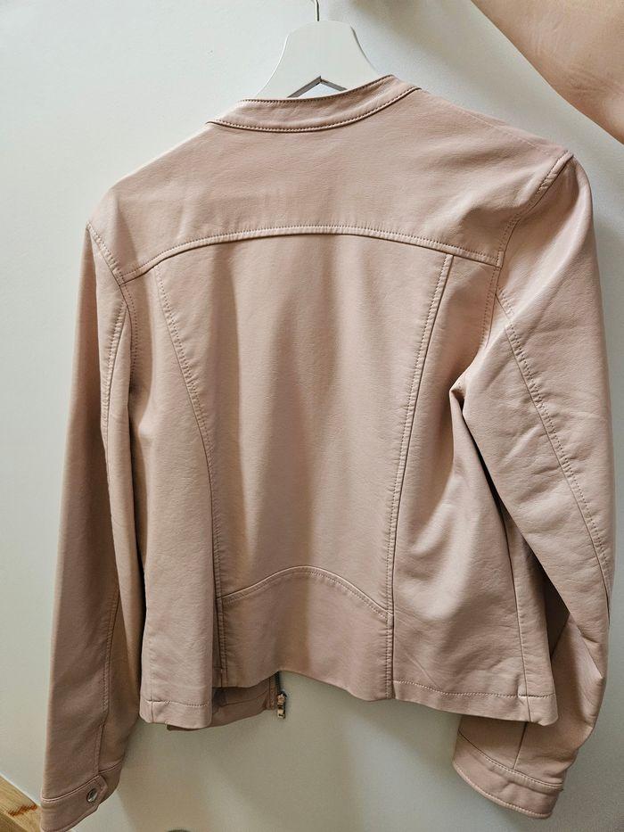 Blouson similicuir rose poudré - photo numéro 3