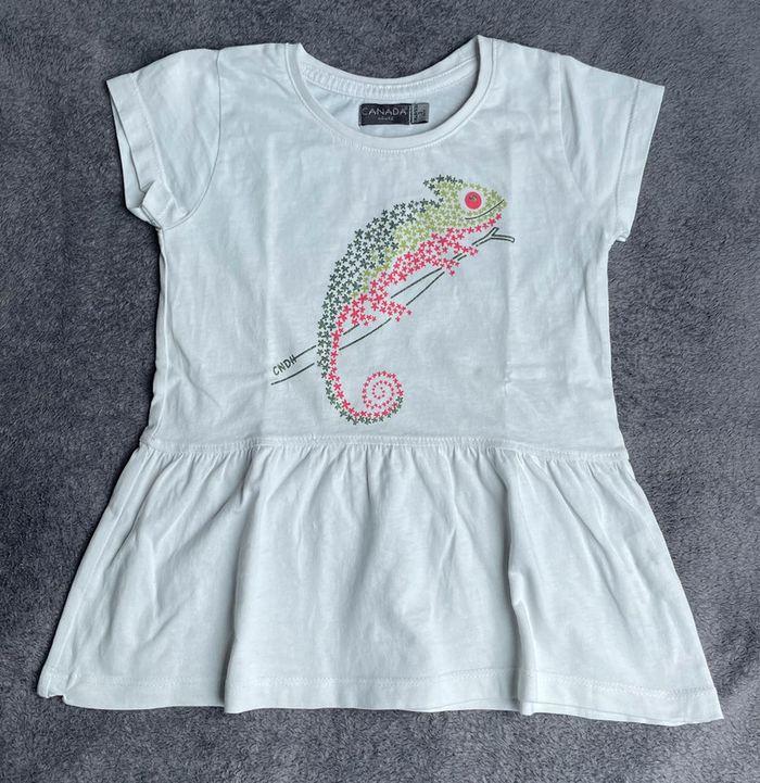 Tee-shirt/ Tunique fille 3 ans « caméléon » - photo numéro 1