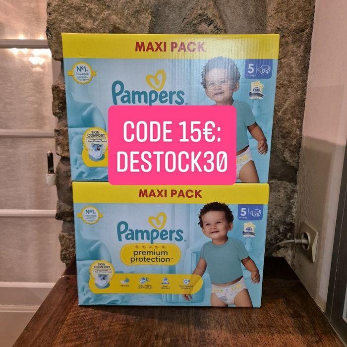 2 carton Pampers  Premium Protection Taille 5 : 152 couches - photo numéro 1