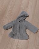 Manteau gris fourure 9 mois