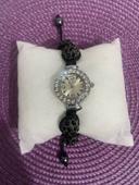 Montre femme noir avec strass Chambala reglabe