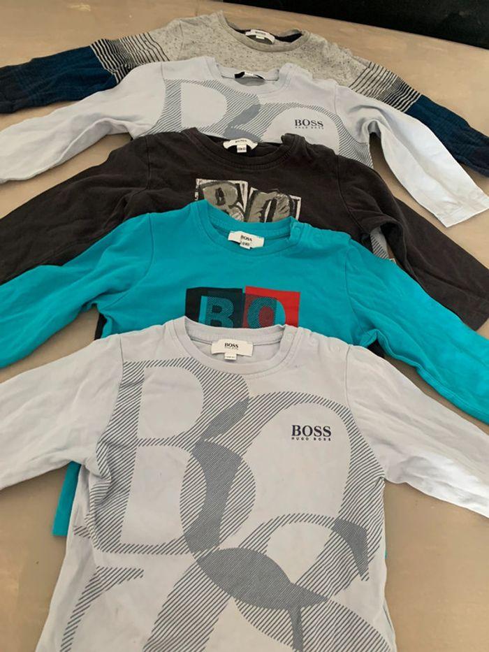 Lot de 5 t-shirt à manche longue hugo boss . - photo numéro 2