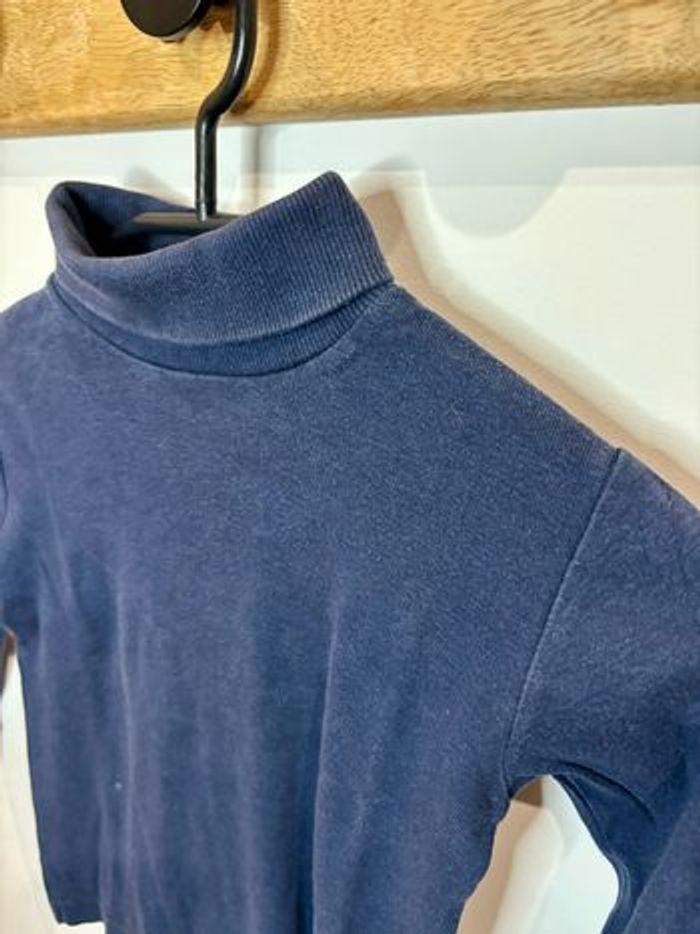 Pull col roulé bleu - photo numéro 3