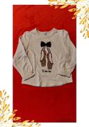 Tee-shirt fantaisie chaussons danse fille 4 ans