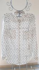 Chemise blanche motif noir pimkie taille S