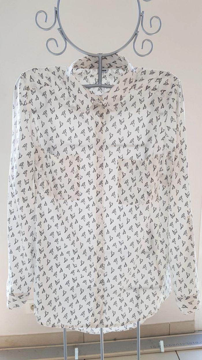 Chemise blanche motif noir pimkie taille S - photo numéro 1