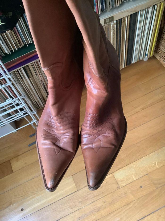 Bottes en cuir type western - photo numéro 11