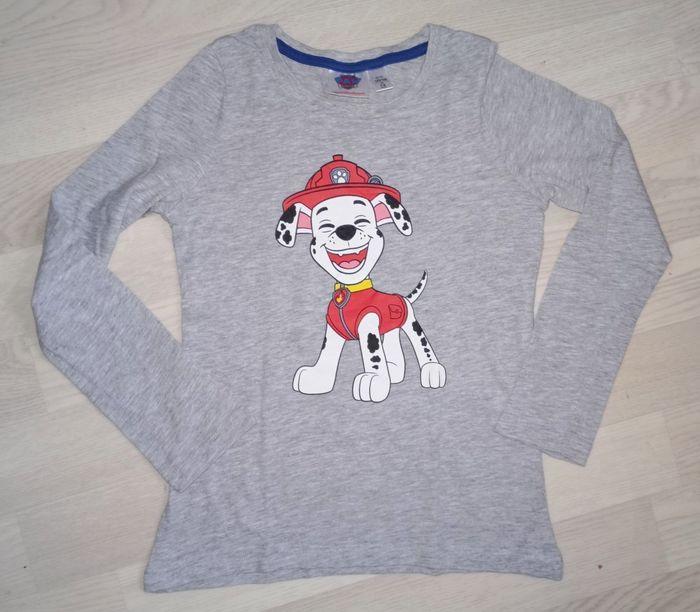 Tee-shirt gris chiné clair motif Marcus Pat Patrouille Paw Patrol Nickelodeon 
T. 7-8 ans - photo numéro 1