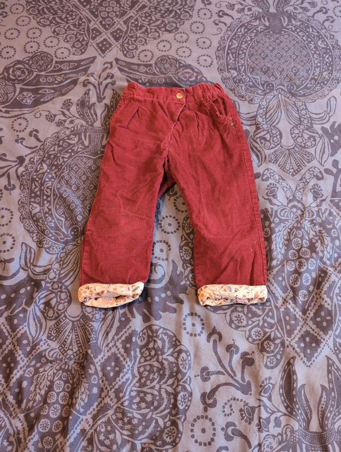 Pantalon bordeaux velours t24m sergent major - photo numéro 1