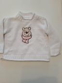 Pull blanc bébé Winnie l'ourson