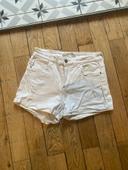 Short jean blanc Bershka