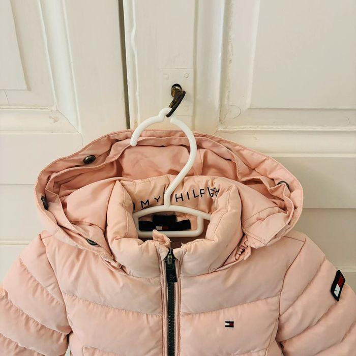 Magnifique doudoune veste duffle coat bébé fille 12 mois tommy hilfiger rose hiver - photo numéro 5