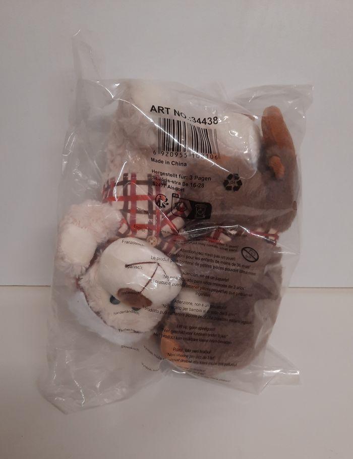 Lot de 2 peluches de Noël Renne et Ours - photo numéro 5