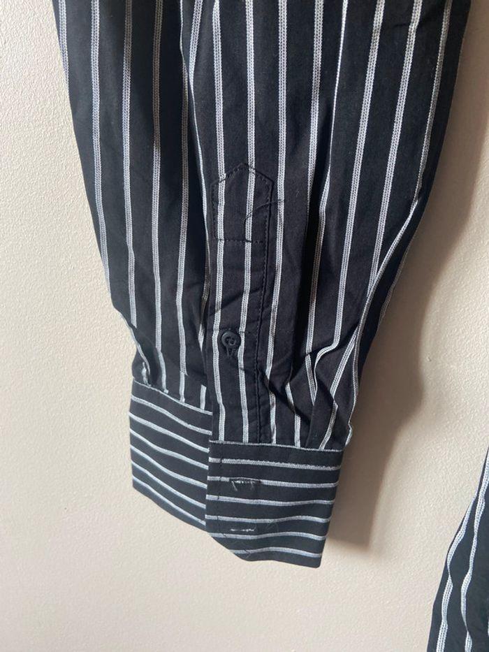 Chemise homme à rayures noire et blanche - photo numéro 3