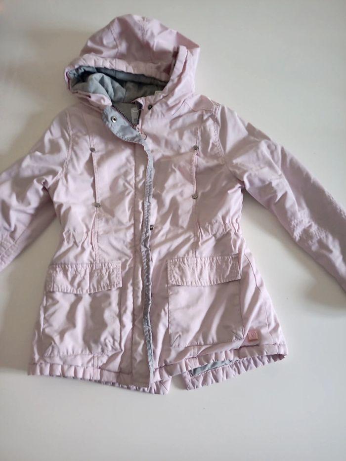 Manteau OKAÏDI fille 10 ans rose pâle tbe - photo numéro 1