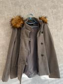 manteau gris clair zara à capuche