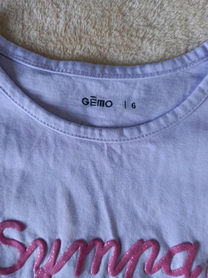 Tee shirt lilas gemo Taille 6 ans - photo numéro 3