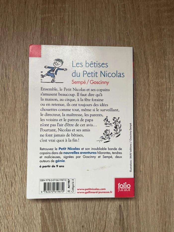 Livre les bêtises du petit Nicolas - photo numéro 2