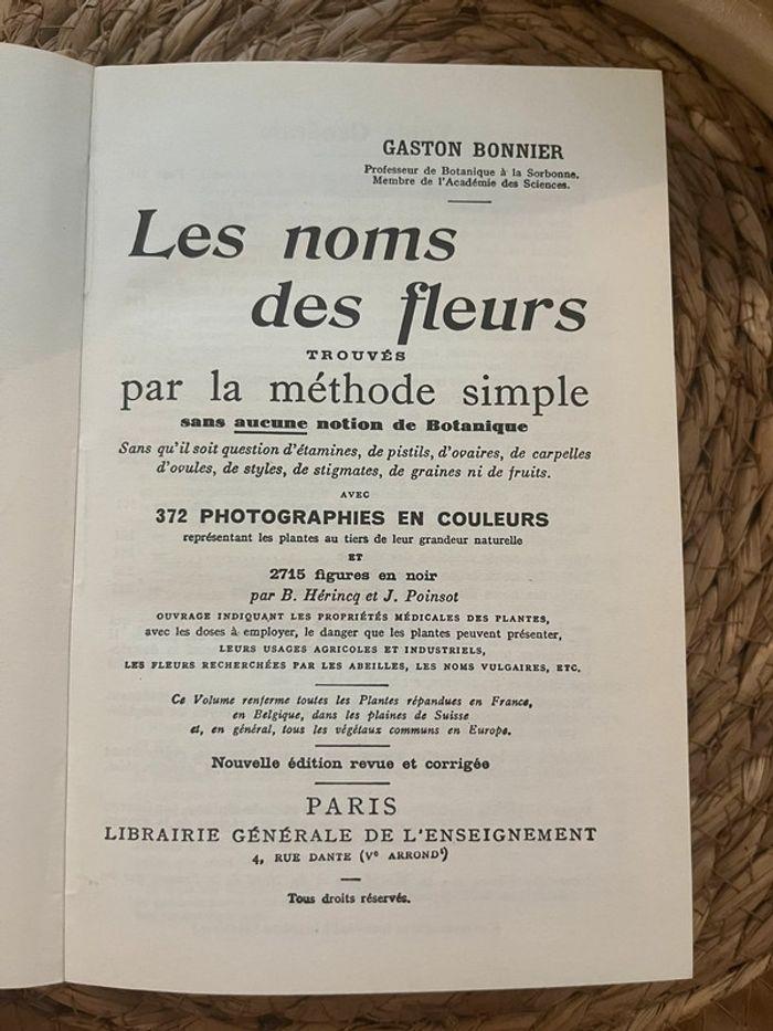 Livre Les noms des fleurs Gaston Bonnier Librairie général de l’enseignement - photo numéro 4