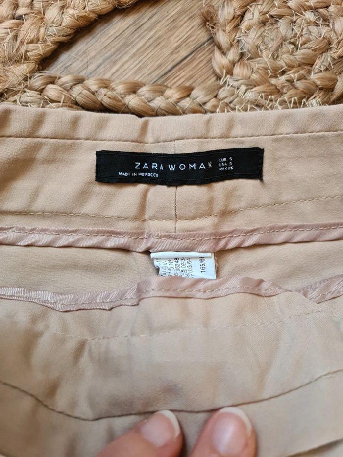 Pantalon Zara woman taille S beige foncé - photo numéro 3