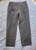 Pantalon tailleur gris droit Vintage Damart