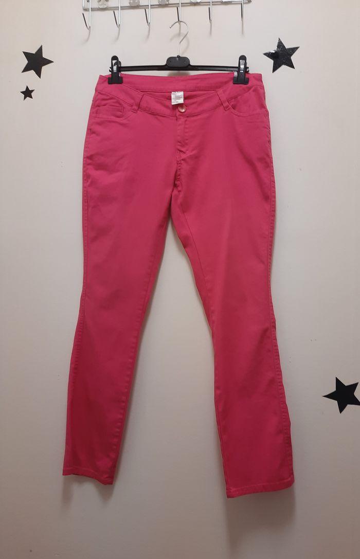 Octobre Rose : Pantalon droit rose bonbon, t. 42 - photo numéro 1