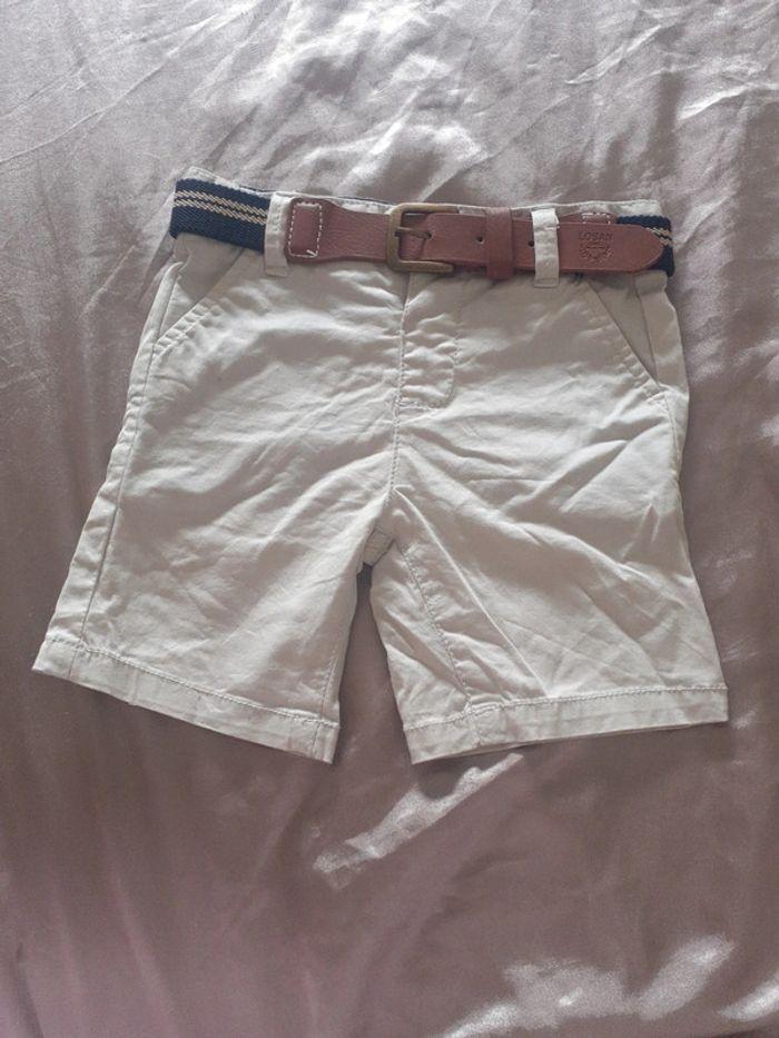 Short losan blanc cassé avec ceinture - photo numéro 1