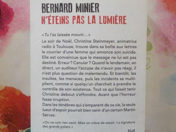 N'ETEINS PAS LA LUMIERE de Bernard MINIER Ed. Pocket - photo numéro 2