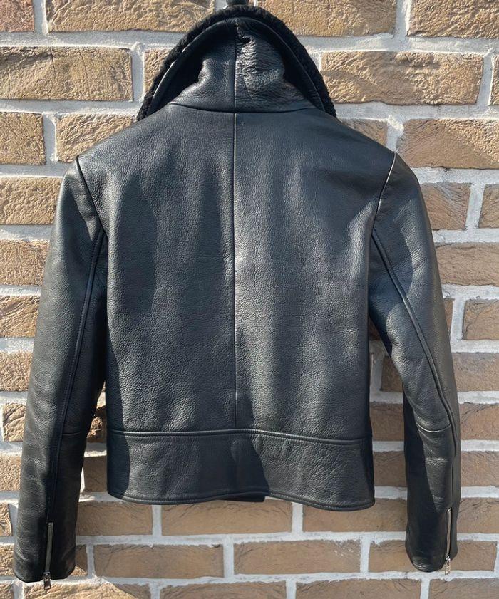 Blouson en cuir noir Ba&sh / Taille 0 - XS - photo numéro 4