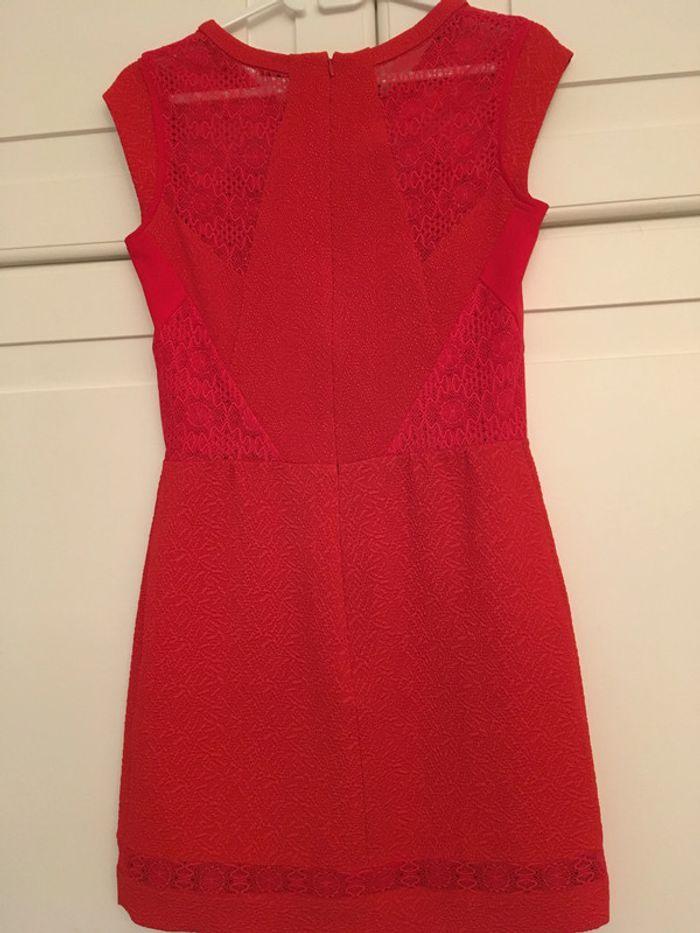 Robe Kooples rouge soirée été dentelle Taille M - photo numéro 3