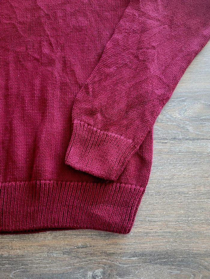 Pull Col Rond Vintage Chaps Ralph Lauren M Bordeaux Logo Brodé - photo numéro 3