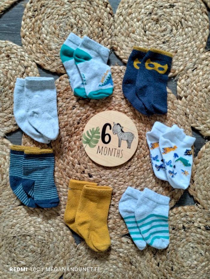 🦋 Lot chaussettes thème Dinosaure 6 mois TAO Tape à l'oeil - photo numéro 1