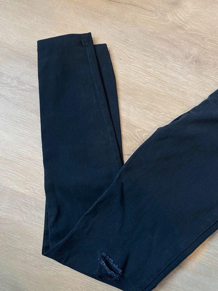 Pantalon à trous noir élastique taille S / 36 Shein - photo numéro 9