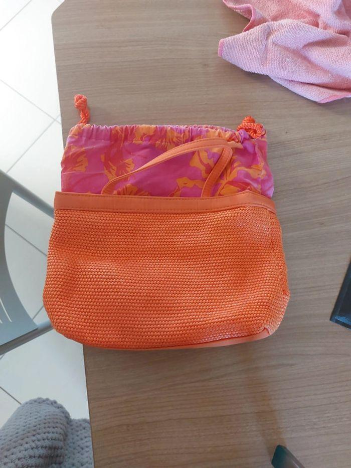 Ensemble Jupe et dos nu escada orange avec sac - photo numéro 7