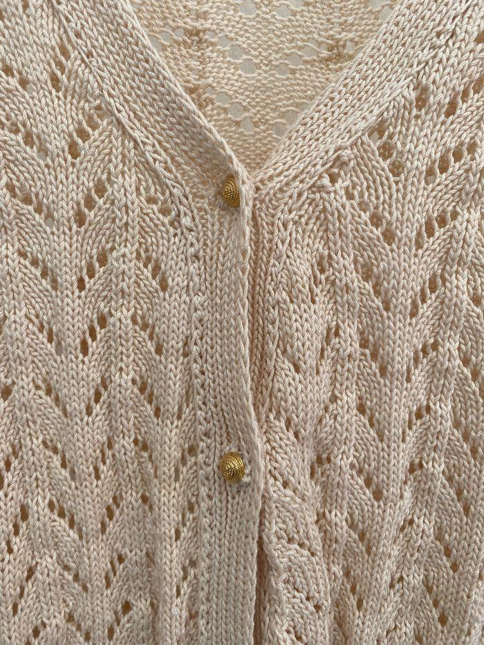 Cardigan crochet fait main vintage - photo numéro 2