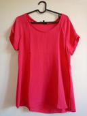 Blouse rouge en soie