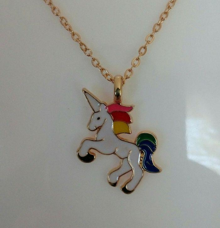 Collier licorne multicolore - photo numéro 2