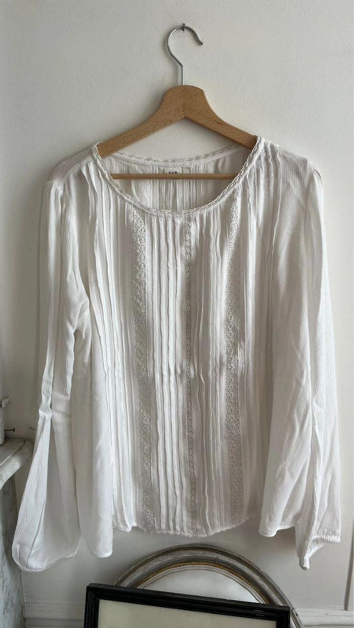 Blouse blanche Gap broderie - photo numéro 1